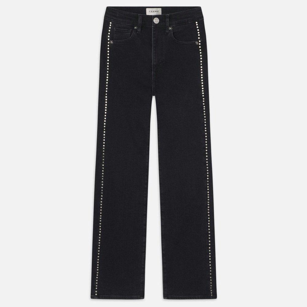 FRAME Le Sleek Straight Studded in Astronaut
